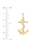 Men's Anchor Pendant with Rope Design
