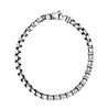 Silver 5mm Men's Gunmetal Round Box Chain