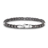 Men's Silver Gunmetal Box Link Bracelet