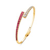 Graduated Diamond & Ruby Bangle