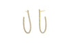 Contemporary 14K Yellow Gold & Diamond Line Earrings