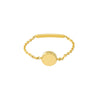 14K Yellow Gold Disk Chain Ring