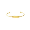 14K Yellow Gold Engravable ID Open Cuff Bangle
