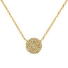 Pave-Set Diamond Disc Pendant