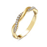 14K Yellow Gold Diamond Twist Band