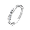 14K White Gold Diamond Twist Band