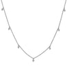 14K White Gold & Diamond By The Yard Choker
