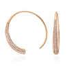 Diamond Open Hoop Earrings