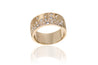 One-Of-A-Kind 14K Satin Brushed Yellow Gold Wide Diamond Band